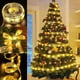 thumbnail image 2 of Guirnalda de luces LED con cinta navideña, adornos para árbol de Navidad para bodas, lazos de bricolaje, cadena de luces, Navidad, Año Nuevo 2024, 2 of 5