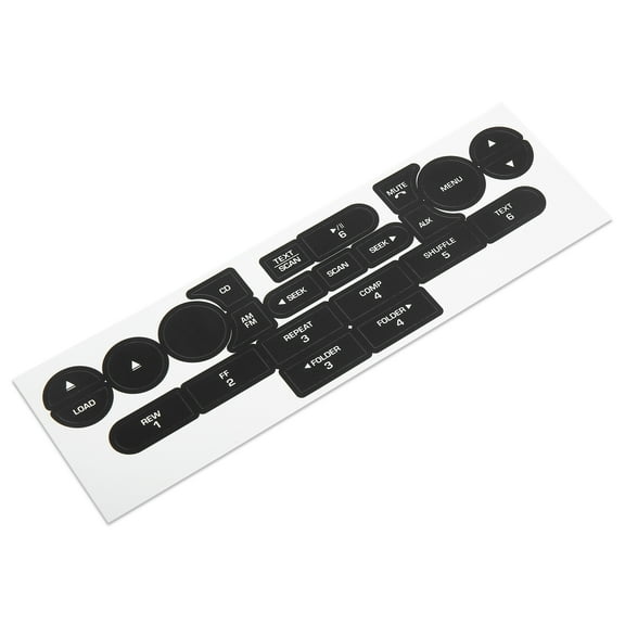 Unique Bargains Front Radio Stereo Button Repair Decals Stickers Replacement for Ford for Mustang 2001-2019