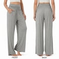 thumbnail image 4 of SOMER Women's Wide Leg Palazzo Lounge Pants with Pockets Light Weight Loose Comfy Casual Pajama Pants, 4 of 9