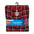 thumbnail image 2 of Hanes Men's Flannel Plaid Pajamas Set, 2-Piece, Sizes S-XXL, Red, 2 of 6