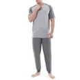 thumbnail image 5 of Fruit of the Loom Men's Sleep Short Sleeve Henley Top & Jogger Pant, Sizes S-4XL, 5 of 11