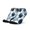 Blue Marble Pattern, variant on White Marble Pattern Men's Ankle Socks, Low Cut Workout Trainer Socks Soft Stretchy Gifts for Men Guys