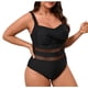 thumbnail image 1 of Traje de baño de una pieza para mujer, conjuntos de bikini para mujer, bikini deportivo de verano liso con aros y escote en V profundo, traje de baño de nailon para mujer, 1 of 8