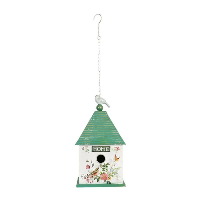 Casas para pájaros para exterior, caja nido decorativa rústica para decoración de exteriores, casa para pájaros colgante decorativa multiusos para
