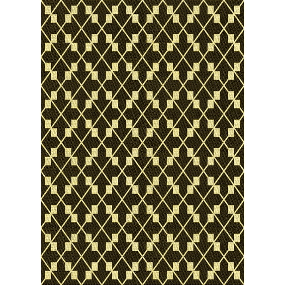 Ahgly Company Indoor Rectangle Patterned Midnight Gray Area Rugs, 5' x 7'