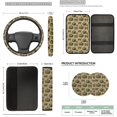thumbnail image 6 of XYZCANDO Pumpkin Camo Bow 14 Pcs Auto Seat Covers Full Set Steering Wheel Cover Center Console Armrest Pad Seat Belt Pads Headrest Covers for Most Cars SUVs Sedans, 6 of 7