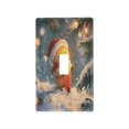 thumbnail image 2 of Switch Panel Switch Decoration 2.76x4.53x0.28 Inches Duplex Outlets Switch Plate Wall Plates Living Room Kitchen Bedroom Study Switches Cartoon Snowman Candle Picture, 2 of 8