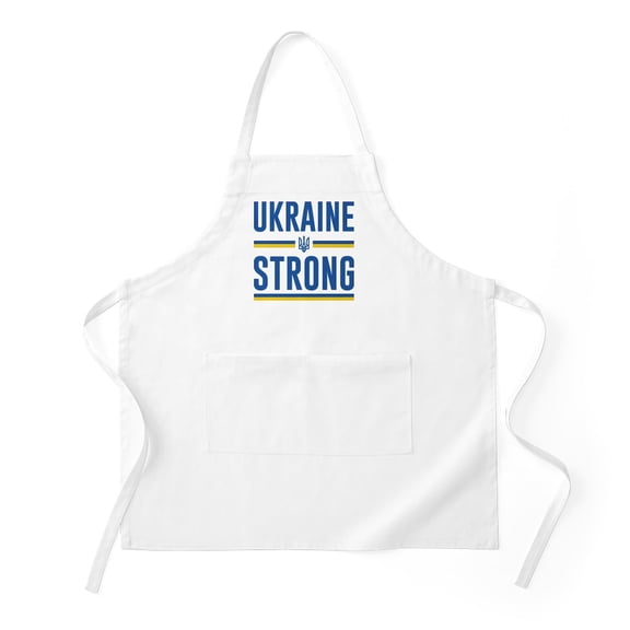 CafePress - Ukraine Strong - Kitchen Apron with Pockets, Grilling Apron, Baking Apron