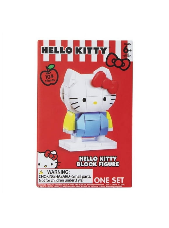 Sanrio Build Kit Block Figure - Hello Kitty - 104 Pieces - Ages 6+