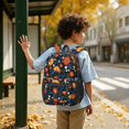 thumbnail image 6 of Pioneer Flower Floral Print Pattern 17" School Backpacks for Teens,Waterproof Oxford Fabric,S-Shape Padded Straps for School,Travel,Hiking,Camping, 6 of 6