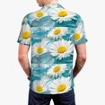 thumbnail image 6 of Cauagu Daisy Flowers Print Men's Polo Shirts, Short-Sleeve Polo Shirts for Men Performance Golf Shirt Athletic Casual Collared T-Shirt-Small, 6 of 8