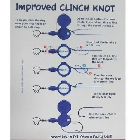 Hook-Eze Fishing Knot Tying Tool, Snell