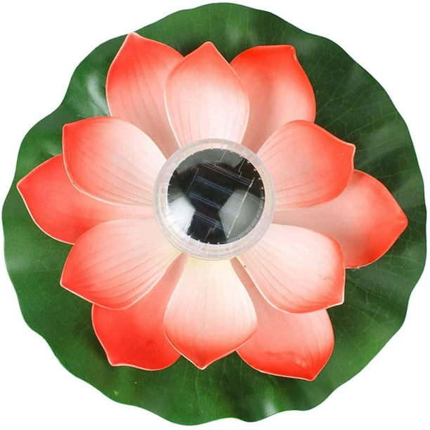 Piscina Lámpara solar flotante Luces de loto LED Jardín de flores a prueba de agua Lámpara de linterna solar Flor de loto Loto flotante Solar Linterna al aire libre Jardín Ormromra GX-558