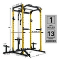 thumbnail image 3 of MJDB Power Rack Cage with LAT Pulldown System,1200LBS Capacity Power Rack with 800 lbs Capacity Weight Bench Combo, Multi-Functional Squat Rack (Upgraded), 3 of 7