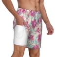 thumbnail image 3 of Balery Purple Watercolor Flowers Mens Swim Trunks Swim Shorts for Men Quick Dry Inseam Beach Shorts with Compression Liner Pocket-3X-Large, 3 of 9