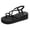 White, variant on Womens Sparkly Rhinestones Memory Foam Flip Flops Lightweight Stylish Casual Platform Wedge Strappy Sandals Comfortable Chunky Heeled Dressy Slingback Summer Shoes Black Green Size 7