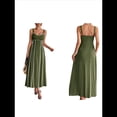 thumbnail image 3 of Vestido A Rayas para Mujer, con Tirantes Finos, y , Fluido Verde L, 3 of 7