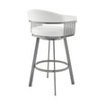 thumbnail image 5 of Armen Living Bronson Bar Stool with 360-Degree Swivel, White, 5 of 8