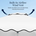 thumbnail image 6 of Best Choice Products 7.5ft Patio Market Umbrella with Wavy Trim, Fade-Resistant, Crank & Tilt, Wind Vent - White, 6 of 8