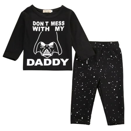 Pudcoco Star Wars Newborn 6 12 18 24 Months Tops Shirt Pants Set Baby Boy Clothes Outfit