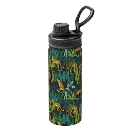 

Xecao Jungle Leopard Yellow for 18oz Sports Insulated Kettle Thermos Flask For Outdoor Fitness Running And Travel Thermos Flask Insulated Water Bottles
