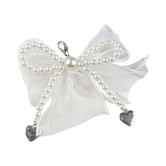 Pearls Bowknot Shoe Charm Clip On Beaded Shoe Decoration Chain for Women Sneakers Trainers Wedding Shoes Accessories