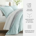 thumbnail image 5 of Noble Linens 7 Piece Bedding Bundle, Reversible Comforter and Patterned Sheet Set, Queen, 5 of 7