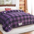 thumbnail image 1 of Heated Electric Blanket OCTROT Queen Size Purple Plaid, 1 of 8
