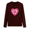 thumbnail image 5 of Wowcloth Woman's Fashion Blouse, Long Sleeve Round Neck with Valentine Print, Casual Wear for Dating and Daily Use, 5 of 5