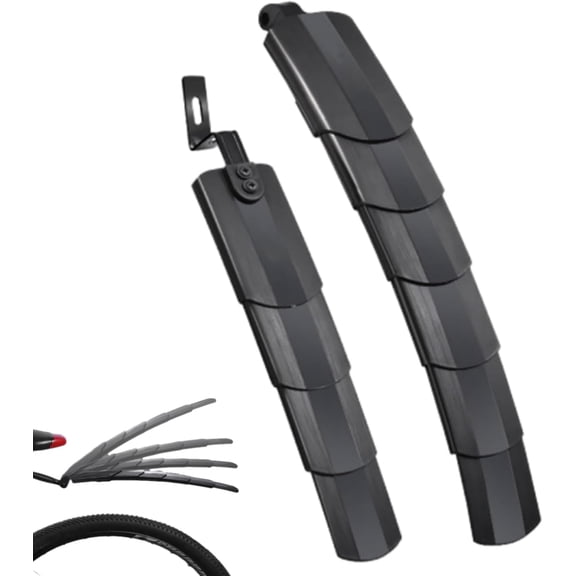 Retractable & Adjustable Bike Mudguard, Bicycles Cycling Front, Front and Rear Mudguards for Mountain & Road Bicycles, Telescopic Cycling Splash Protection