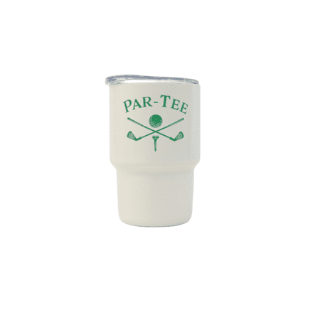 Par-Tee Stainless Steel Mini Tumbler, Green and White, 3 oz, Father's Day by Way To Celebrate