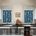 thumbnail image 4 of Floral Rustic Curtains 36 Inch Short - 3 Panel Boho Farmhouse Set with Vintage Botanical Design, Rod Pocket Window Treatment for Country Kitchen, 4 of 6
