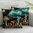 thumbnail image 3 of Orinice Mushrooms Stars Night Sky Graphic Decorative Throw Pillow Cover for Home Couch Living Room Bed Sofa 24x24in, 3 of 5