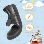 HOMEHOT Girls School Uniform Shoes Strap Dress Mary Jane Flats Black Size 5 Famale Kids