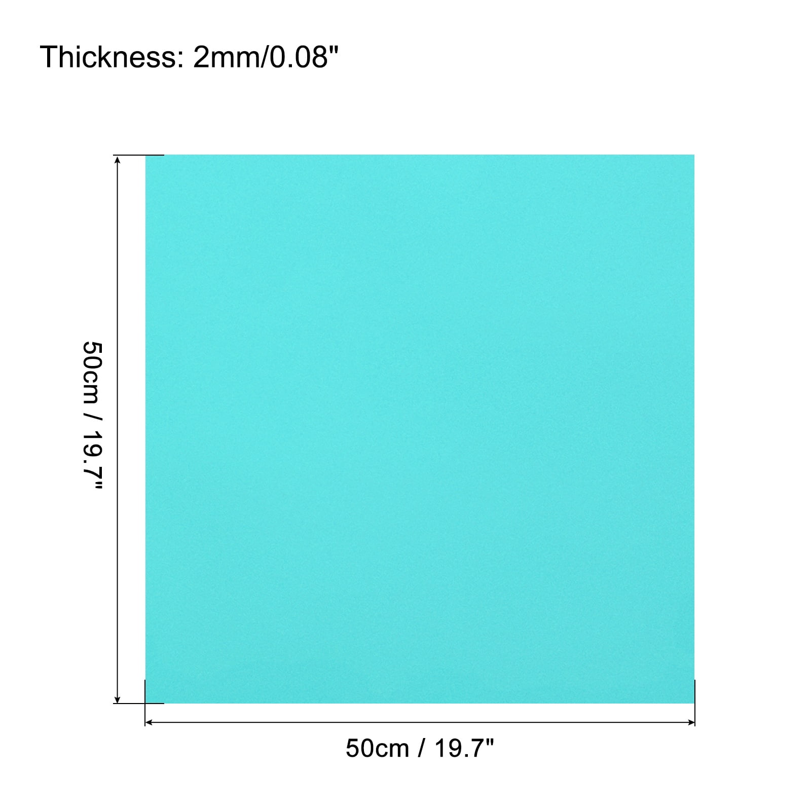 Uxcell EVA Foam Sheets Blue Green 19.7 Inch x 19.7 Inch 2mm Thick Crafts Foam Sheets for Costumes, Arts and Crafts Projects Pack of 5