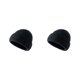 thumbnail image 1 of Minnieouse Gorro de punto elástico grueso invierno cálido Unisex deportes al aire libre Camping nieve esquí gorra térmica accesorios Negro 2piezas, 1 of 6
