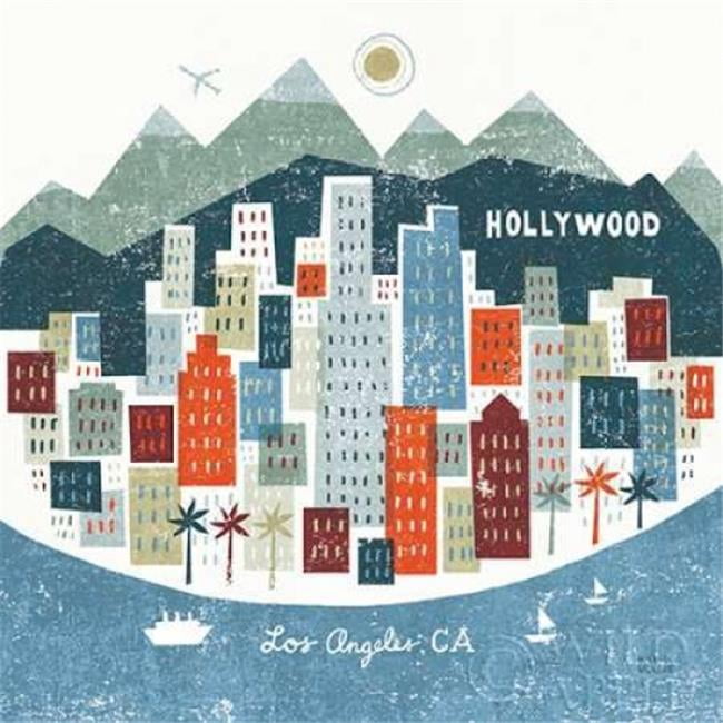 Wild Apple Graphics PDX12523LARGE Colorful Los Angeles Poster
