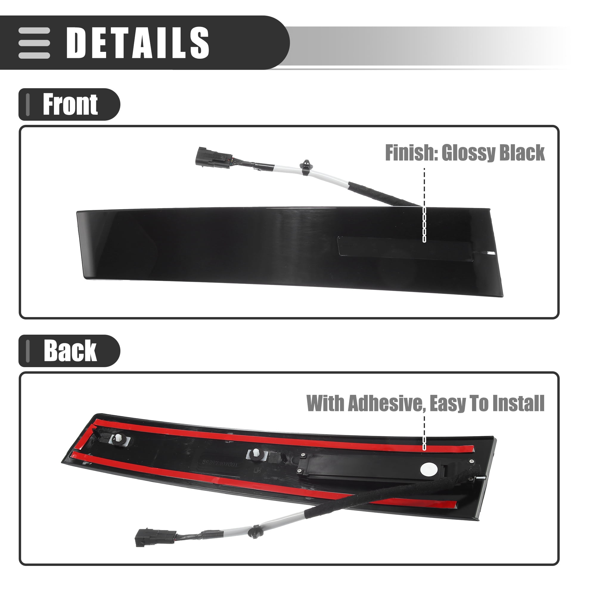 Unique Bargains B Pillar Trim for Ford Explorer 2011-2019 Left Driver Side Black