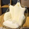 thumbnail image 7 of Crown Chair Cushion Plush Home  One Pieces Office Cushions Crowns Cute Lazy Sofa Warm Floor Seat Pad Perfect for Holiday (light gray,50x45cm), 7 of 7