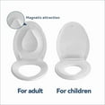 thumbnail image 2 of Auktopt Elongated Toilet Seat with Built in Toddler Potty Training Toilet Seat, Soft Close, Easy to Install, White, 2 of 6