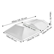 Semi-Automatic Car Tent, Removable Carport Folding Portable Car Protection, Sun Protection Car Awning Cover(Silver Gray)