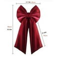 thumbnail image 3 of Christmas Tree Topper Bow Large Red Bow for Decor, 17.7 x 35.4 In Birthday Party Backdrop, Ribbon Hanging Decor for Christmas Room Backdrop Wedding Party Decorations, 3 of 5