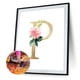 thumbnail image 2 of Pintura de diamante Wdftyju 5D flor letra P Taladro redondo completo DIY pared manualidades, 2 of 9
