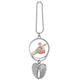 thumbnail image 1 of Winter Sport Skateboard Watercolor Pattern Silver Wing Car Pendant Decoration, 1 of 4
