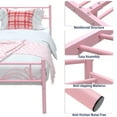 Yoneston Twin Size Metal Platform Bed Frame for Girls Kids Single Bed