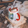 thumbnail image 5 of Vintage Map Of The North Pole Polar Cap Russia Northern America Greenland - Geography Travel Theme, 15oz Two-Tone Red Mug, 5 of 7