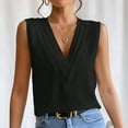 thumbnail image 4 of Women's V Neck Soft Stretch Summer Tank Top Casual Comfortable Solid Color Tee Shirt Breathable Lightweight Sleeveless Blouse, 4 of 4