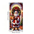 thumbnail image 2 of Christmas Santa Door Cover Gift Box Wreath Snow Scene Hanging Decor For Front Door Porch Holiday Party Home Decoration, 2 of 7