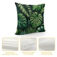 thumbnail image 4 of COMIO  Throw Pillow Covers Green Tropical Palm and Banana Leaves Watercolor Decorative,Square Cushion Case for Home Sofa Couch White, 4 of 5