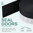 thumbnail image 5 of 33 Feet Self Stick Silicone Door Seal Strip for Windows, Doors, Glass Shower Door, Sliding Door Weatherstrip Draft Stopper Weather Stripping Tape Roll Exterior Door Frame Sealers, 5 of 8